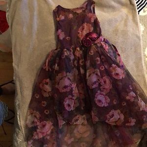 Hi-low floral dress